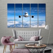The passenger plane canvas wall decor