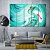 Gold and turquoise abstract art contemporary canvas