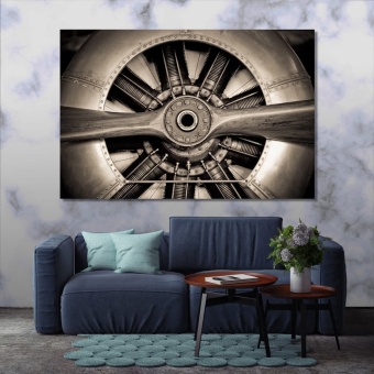 Aircraft art printing on canvas, wall art for office
