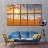 beautiful sunset wall art decor
