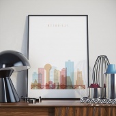 Knoxville art print, Tennessee wall decor and home accents
