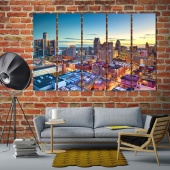 Detroit city landscape home decor pictures, Michigan wall prints