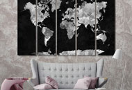 wall prints with world maps