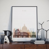 Rome wall art print, Italy living room wall pictures