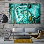 Trendy marble pattern wall canvas decor