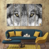 Wolf wall decorations for bedroom, wild animal wall canvas art
