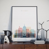Madison art print, Wisconsin kitchen wall decor pictures