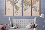 Cool Ideas To Decorate Your Interior With Maps Vintage Prints