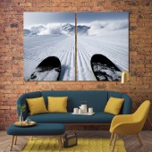 To ski large wall decorating ideas, winter sport print canvas art