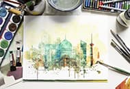watercolor city prints