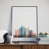 Cape Town wall decor poster, South Africa city wall art