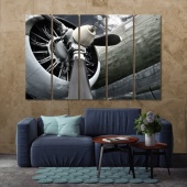 airplane art on wall