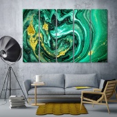 Emerald abstract art wall decorating