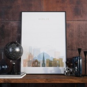Naples cityscape art print, ‎Italy decorate wall with pictures