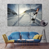 Snowboard wall decor and home accents, canvas art work