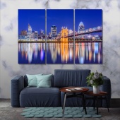 Cincinnati wall art design, beautiful bridge print canvas art