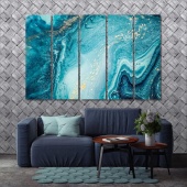 Abstract ocean art wall decor