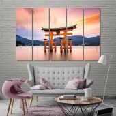Miyajima artwork for walls, Hiroshima print canvas art, Japan decor