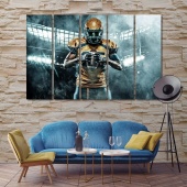 American football player canvas wall art