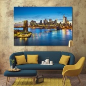 East river in New York wall pictures for dining room