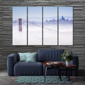 Golden Gate large artwork for walls, San Francisco decoration wall