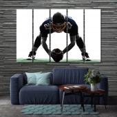 American football player wall decorating ideas pictures