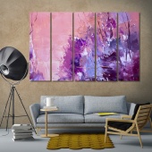 Purple and pink abstract art pictures