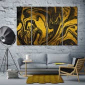 Gold abstract cool wall paintings, modern abstract  room wall art