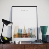 Hamburg art print, Germany beautiful pictures for living room