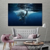 Elephant underwater large wall pictures for living room