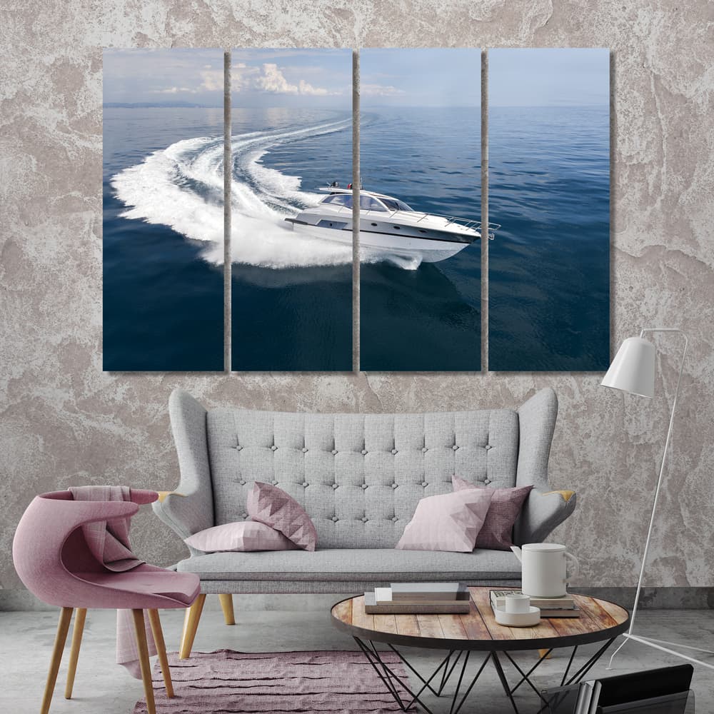 Ship Stretched Canvas Ready to Hang Art Watercraft Wrapped Canvas Art Print Wall Decor Wall Hanging Of Water Transport Vehicle