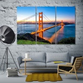 Golden Gate Bridge canvas art prints, San Francisco artwork for walls