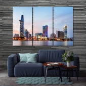 Ho Chi Minh City pictures for living room, Vietnam canvas wall decor