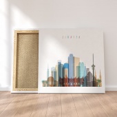 Jakarta canvas wall pictures, Indonesia art for the home