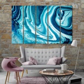 Marine abstract art, wall decorating ideas with pictures
