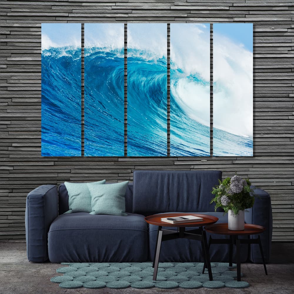 Waves art prints on canvas, ocean wall decoration ideas - arts