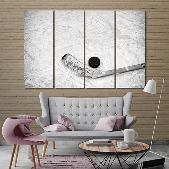 Hockey equipment contemporary wall decor