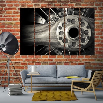Wooden aircraft propeller living room wall pictures