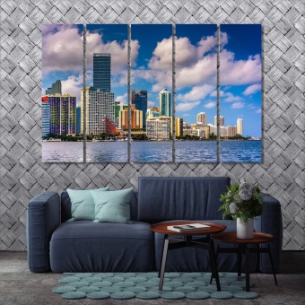 Miami large wall art canvas