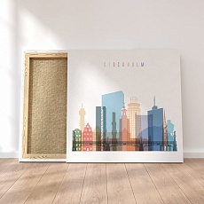 Stockholm canvas wall art, Sweden wall decor and home accents  