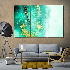 Plants abstract art printing on canvas, floral art on wall