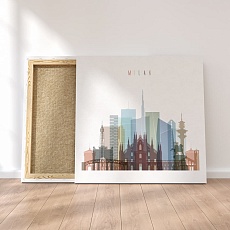 Milan canvas wall pictures, Italy artistic prints on canvas