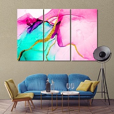 Pink marble abstract art printing on canvas, art for homes