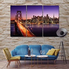 San Francisco Oakland Bay Bridge pictures for living room