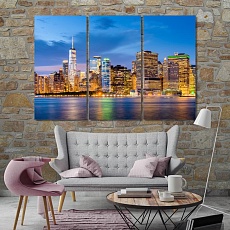 New York night city decorations for wall, United States cool wall art