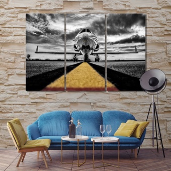 Aircraft contemporary wall art decor, airplane canvas prints art