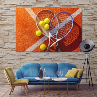 Tennis cool office wall art, tennis racket print canvas art 