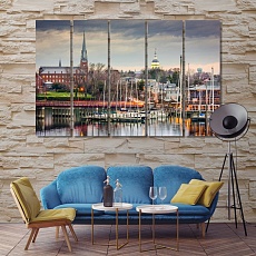 Annapolis large wall art for living room, ‎Maryland print canvas art
