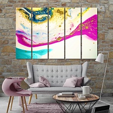 Abstract artistic prints on canvas, paint spots beautiful wall art