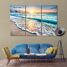 Ocean dining room wall decor, sunset beach decor for walls